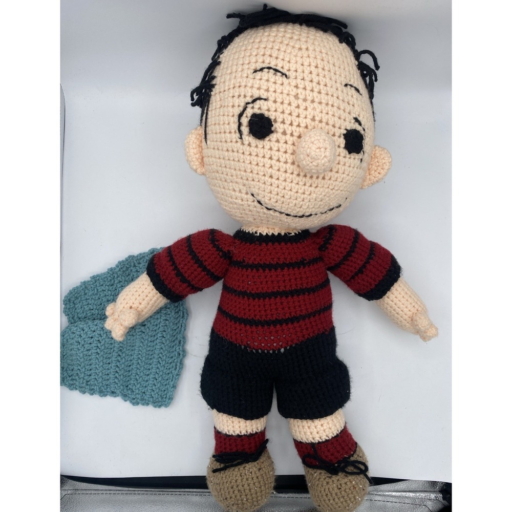 Handmade Crocheted Linus Doll 24" Tall Vintage‎ Style Yarn Plush Peanuts Unique